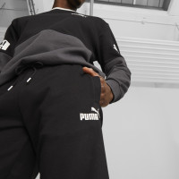 PUMA Power Fleece Joggingbroek Zwart Wit