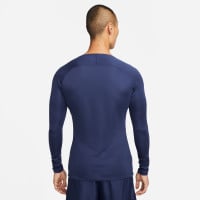 Nike Dri-FIT Park Sous-Maillot Manches Longues Bleu Foncé Blanc