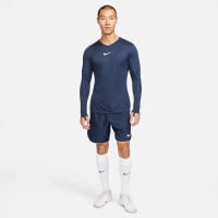 Nike Dri-FIT Park Sous-Maillot Manches Longues Bleu Foncé Blanc