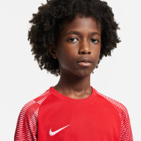 Chemise d'entraînement Nike Dri-Fit Academy pour enfants, rouge et blanc