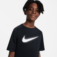 Nike Multi+ Maillot d'Entraînement Enfants Noir Blanc