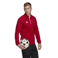 adidas Entrada 22 Haut d'Entraînement 1/4-Zip Rouge Blanc