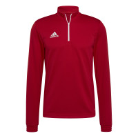 adidas Entrada 22 Haut d'Entraînement 1/4-Zip Rouge Blanc