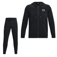 Under Armour Essential Fleece Trainingspak Full-Zip Hooded Zwart Wit