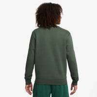 Pull polaire Nike Sportswear Club vert foncé blanc