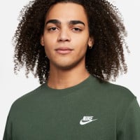 Pull polaire Nike Sportswear Club vert foncé blanc