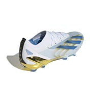 adidas X Crazyfast Messi.1 Gras Voetbalschoenen (FG) Wit Blauw Goud