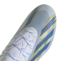 adidas X Crazyfast Messi.1 Gras Voetbalschoenen (FG) Wit Blauw Goud