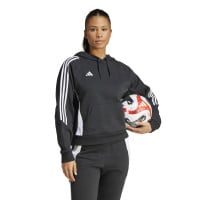 adidas Tiro 24 Hoodie Dames Zwart Wit