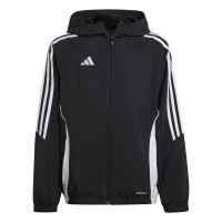 Coupe-vent adidas Tiro 24 pour enfants, noir et blanc