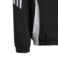 Coupe-vent adidas Tiro 24 pour enfants, noir et blanc