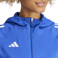 Coupe-vent adidas Tiro 24 pour femmes, bleu et blanc