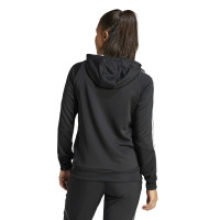 Survêtement à capuche Adidas Tiro 24 1/4-Zip pour femmes, noir et blanc