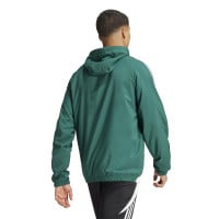 adidas Tiro 24 Coupe-Vent Vert Foncé Blanc