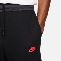 Nike Tech Fleece Sportswear Joggingbroek Zwart Grijs Felrood