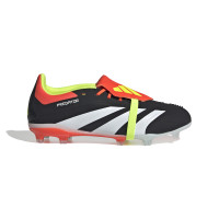 adidas Predator Elite FT Gras Voetbalschoenen (FG) Kids Zwart Wit Felrood