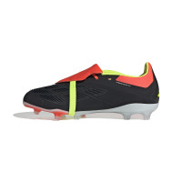 adidas Predator Elite FT Gras Voetbalschoenen (FG) Kids Zwart Wit Felrood