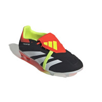 adidas Predator Elite FT Gras Voetbalschoenen (FG) Kids Zwart Wit Felrood