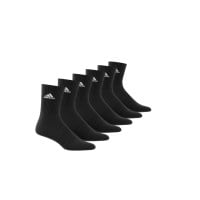 Chaussettes rembourrées adidas, 6 paires, noir et blanc