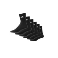 Chaussettes rembourrées adidas, 6 paires, noir et blanc