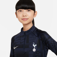 Nike Tottenham Hotspur Strike Haut d'Entraînement 1/4-Zip 2023-2024 Enfants Bleu Foncé Noir Blanc