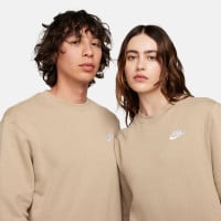 Survêtement Nike Sportswear Club Fleece Crew Beige Blanc