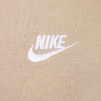 Pull polaire Nike Sportswear Club marron clair blanc