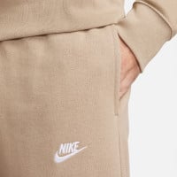 Pantalon de survêtement en polaire Nike Sportswear Club beige blanc