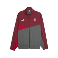 PUMA AC Milan Woven Trainingspak Full-Zip 2023-2024 Bordeauxrood Rood Donkergrijs