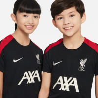 Nike Liverpool Strike Maillot d'Entraînement 2024-2025 Enfants Noir Rouge