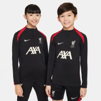 Nike Liverpool Strike Haut d'Entraînement 1/4-Zip 2024-2025 Enfants Noir Rouge