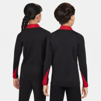 Nike Liverpool Strike Haut d'Entraînement 1/4-Zip 2024-2025 Enfants Noir Rouge