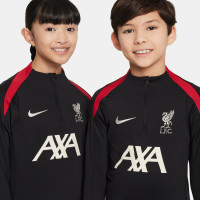 Nike Liverpool Strike Survêtement 1/4-Zip 2024-2025 Enfants Noir Rouge