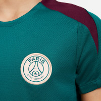 Nike Paris Saint-Germain Strike Maillot d'Entraînement 2024-2025 Enfants Vert Mauve Blanc Doré