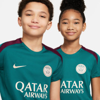 Nike Paris Saint-Germain Strike Maillot d'Entraînement 2024-2025 Enfants Vert Mauve Blanc Doré