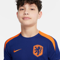 Nike Nederland Strike Trainingsshirt 2024-2026 Kids Blauw Oranje