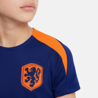 Nike Nederland Strike Trainingsshirt 2024-2026 Kids Blauw Oranje