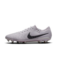 Nike Tiempo Legend 10 Elite Gazon Naturel Chaussures de Foot (FG) Gris Noir Rose