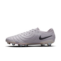 Nike Tiempo Legend 10 Elite Gazon Naturel Chaussures de Foot (FG) Gris Noir Rose