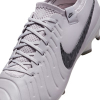 Nike Tiempo Legend 10 Elite Gazon Naturel Chaussures de Foot (FG) Gris Noir Rose