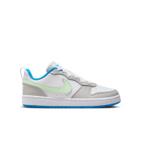 Nike Court Borough Low Recraft Baskets Enfants Blanc Gris Clair Vert Clair Bleu Vif