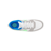 Nike Court Borough Low Recraft Baskets Enfants Blanc Gris Clair Vert Clair Bleu Vif