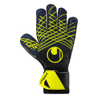 Uhlsport Prediction Soft Pro Gants de Gardien de But Bleu Foncé Blanc Jaune