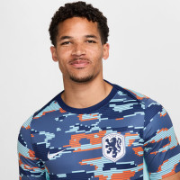 Nike Nederland Pre-Match Trainingstenue 2024-2026 Blauw Wit