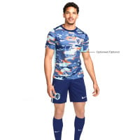 Nike Nederland Pre-Match Wedstrijdtenue Uit 2024-2026 Blauw Wit