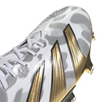 adidas Predator Elite Gras Voetbalschoenen (FG) Wit Grijs Zwart Goud