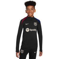 Nike FC Barcelone Strike Haut d'Entraînement 1/4-Zip 2024-2025 Enfants Noir Blanc Rouge Bleu