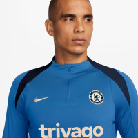 Nike Chelsea Strike Trainingspak 1/4-Zip 2024-2025 Blauw Donkerblauw