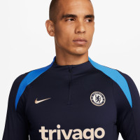 Nike Chelsea Strike Trainingspak 1/4-Zip 2024-2025 Donkerblauw Blauw