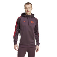 adidas Bayern Munich Track Sweat à Capuche 2024-2025 Bordeaux Rouge Blanc